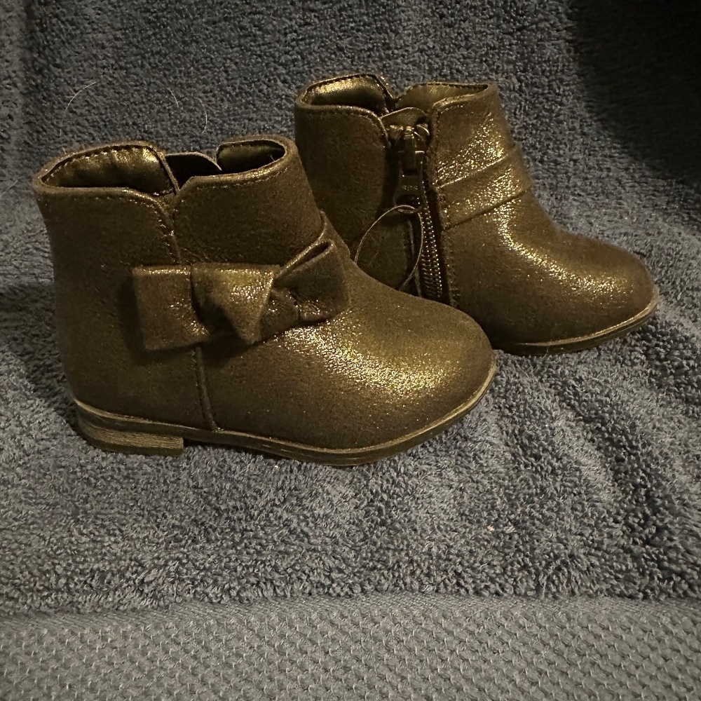 Sammi Shimmer Toddler Boots Black Size 5T